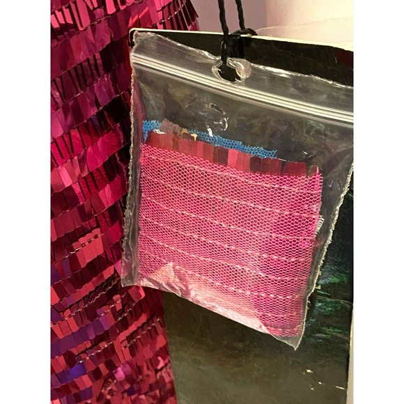 Vintage 90s Alyce Paris Pink XS Sequin Strapless Straps Short Mini Dress NWT! - Picture 8 of 10